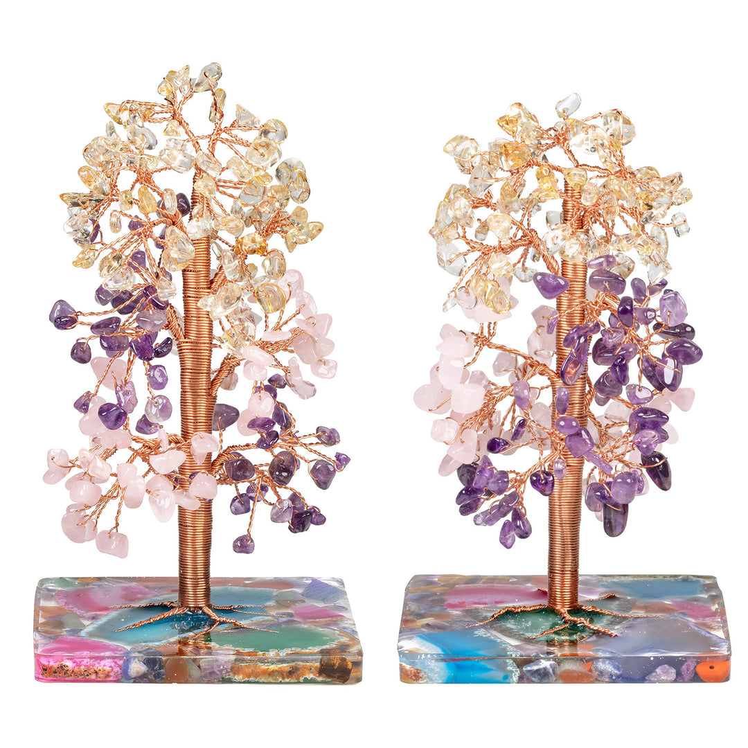 Olivenorma Colored Agate Square Base Feng Shui Tree - image 17