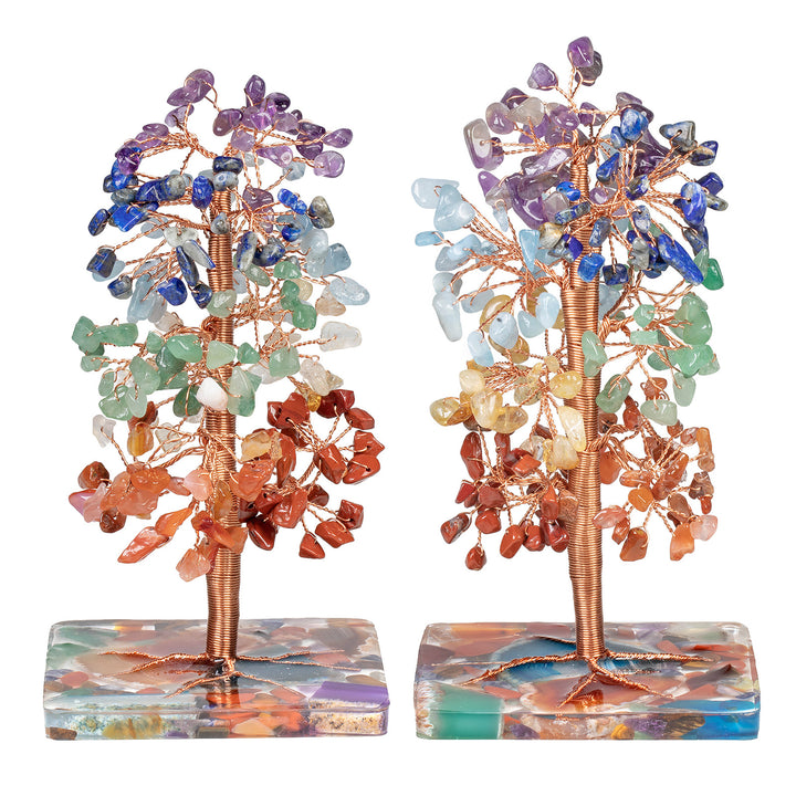 Olivenorma Colored Agate Square Base Feng Shui Tree - image 24