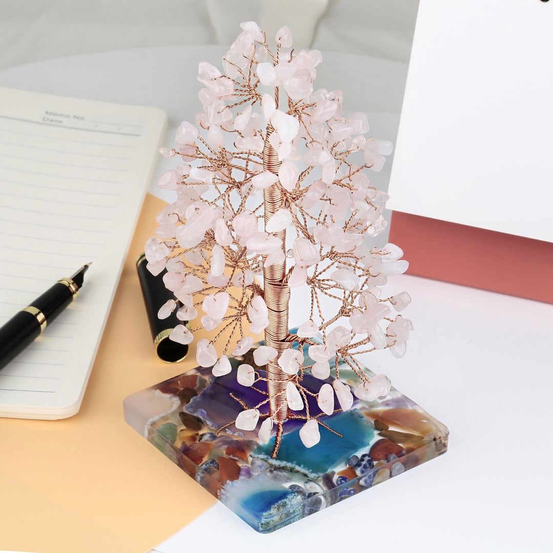 Olivenorma Colored Agate Square Base Feng Shui Tree - image 22