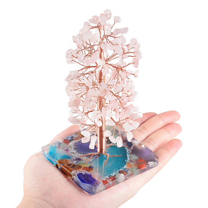 Olivenorma Colored Agate Square Base Feng Shui Tree - image 25