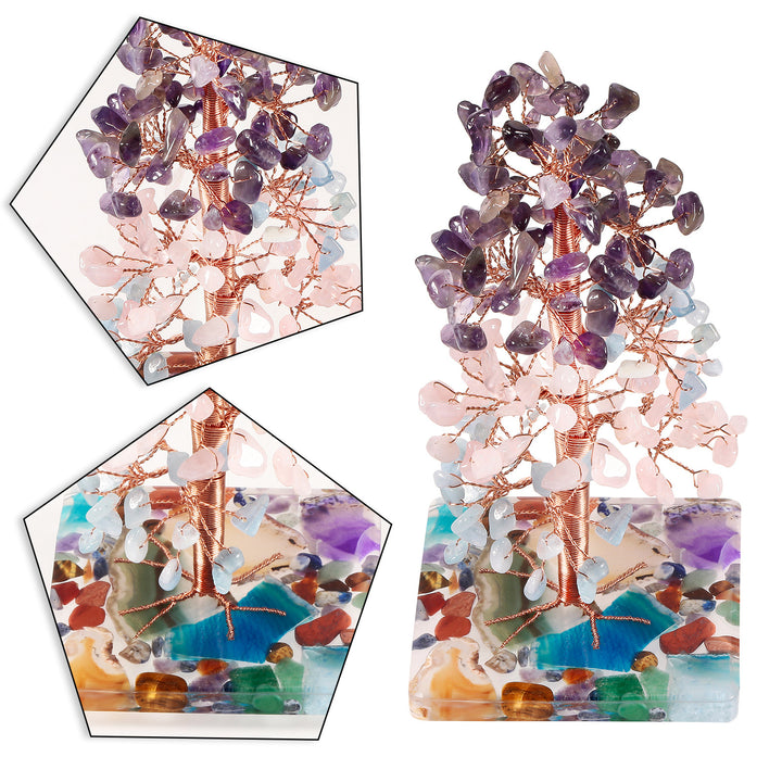 Olivenorma Colored Agate Square Base Feng Shui Tree - image 29
