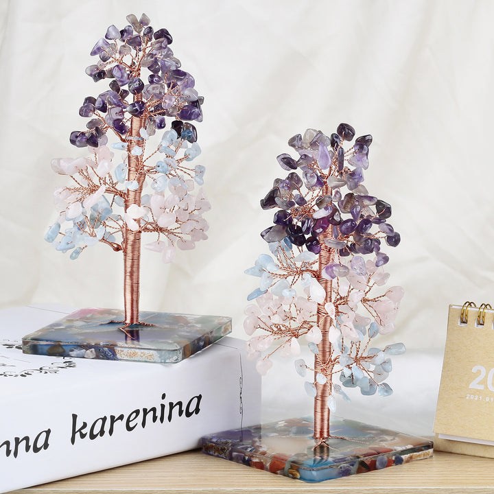Olivenorma Colored Agate Square Base Feng Shui Tree - image 30