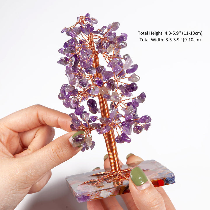 Olivenorma Colored Agate Square Base Feng Shui Tree - image 31