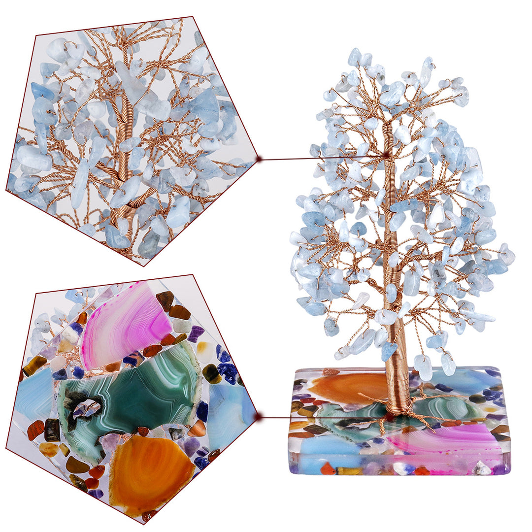 Olivenorma Colored Agate Square Base Feng Shui Tree - image 34