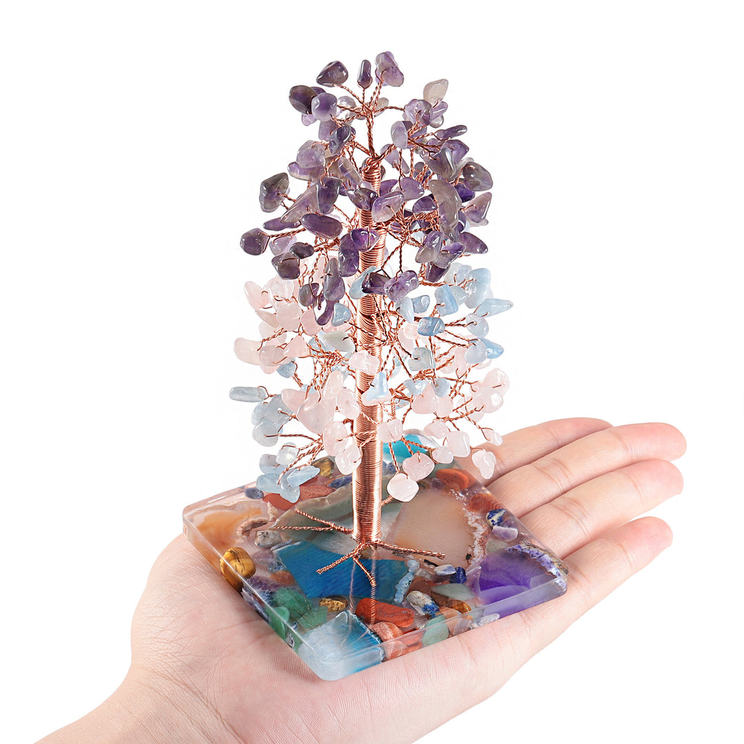 Olivenorma Colored Agate Square Base Feng Shui Tree - image 32