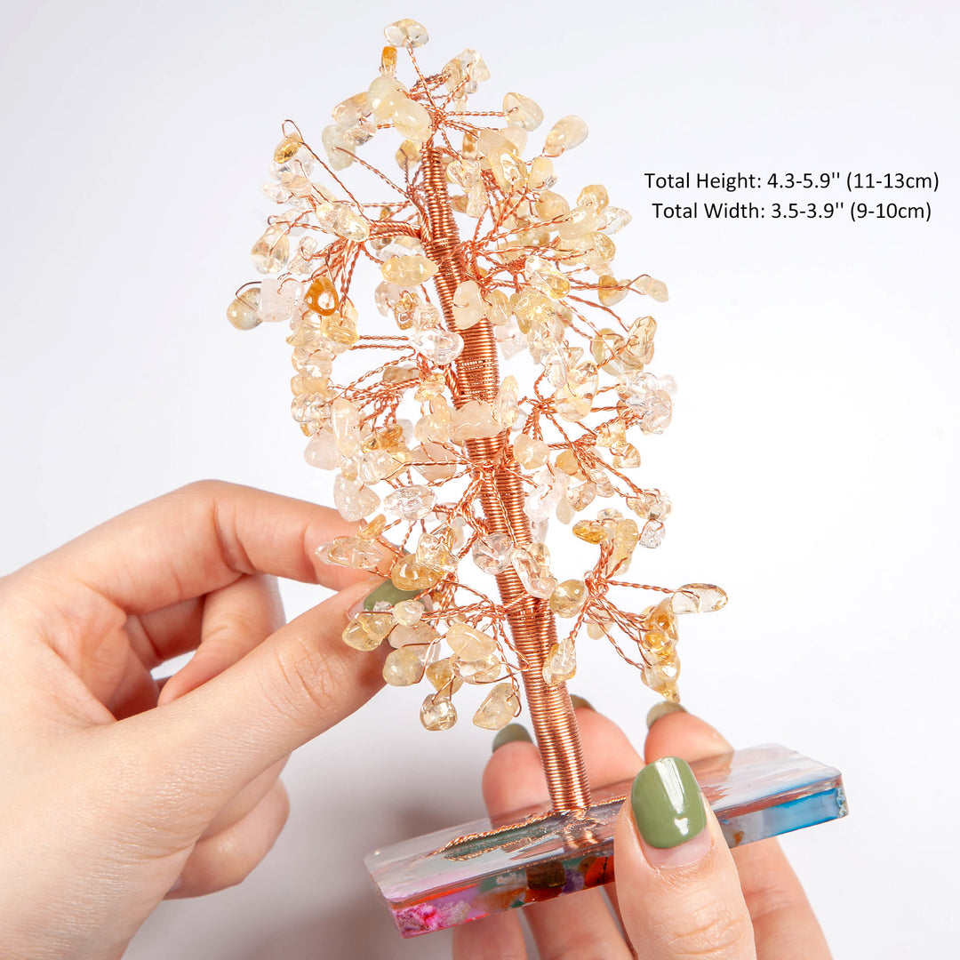 Olivenorma Colored Agate Square Base Feng Shui Tree - image 38