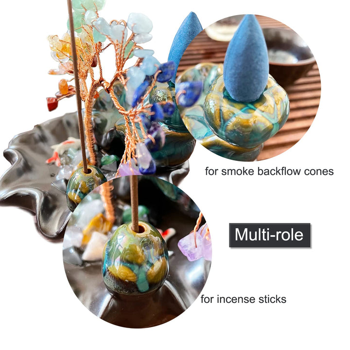 Olivenorma Incense Burner Healing Chakra Feng Shui Tree - image 1