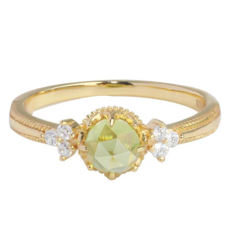Olivenorma Natural Peridot Promise Engagement Ring - image 6