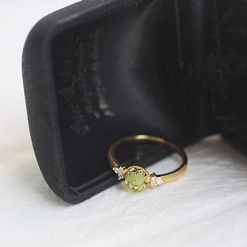 Olivenorma Natural Peridot Promise Engagement Ring - image 3