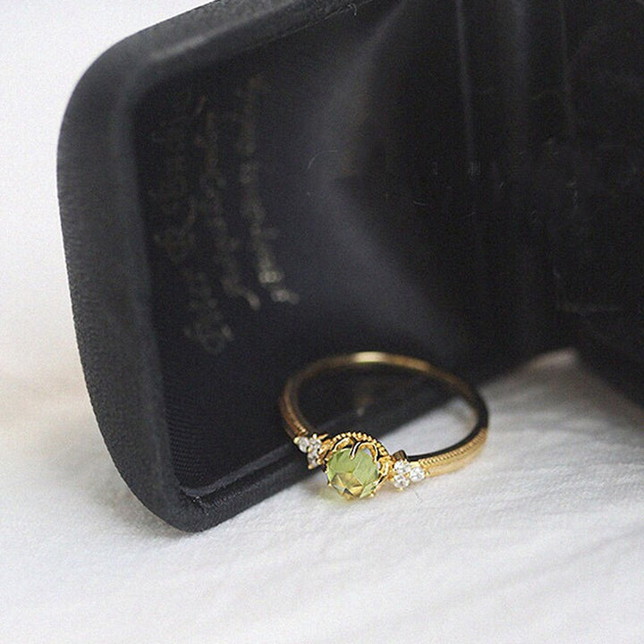 Olivenorma Natural Peridot Promise Engagement Ring - image 3