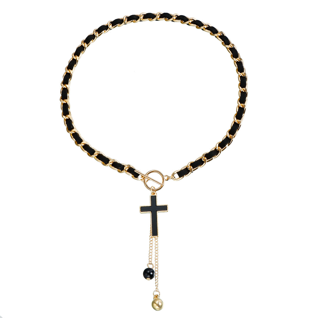 Olivenorma Black Wrap Velvet Choker Necklace - Cross - image 33