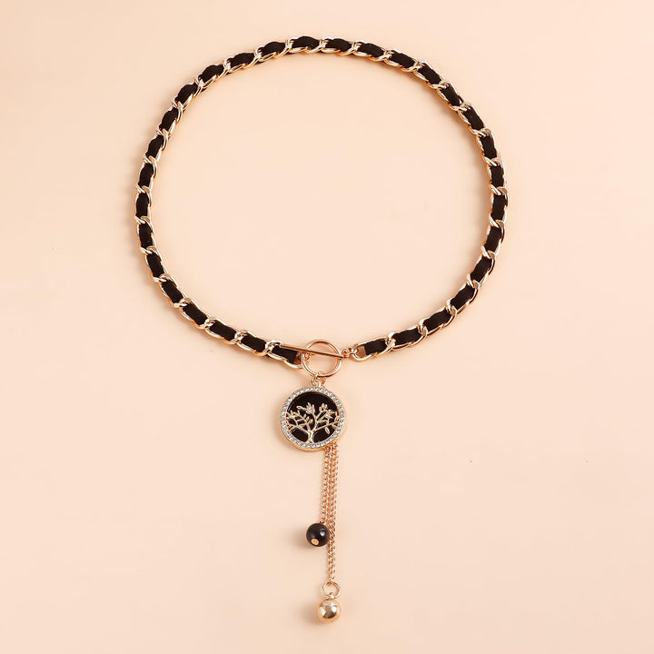 Olivenorma Black Wrap Velvet Choker Necklace - Tree Of life - image 0