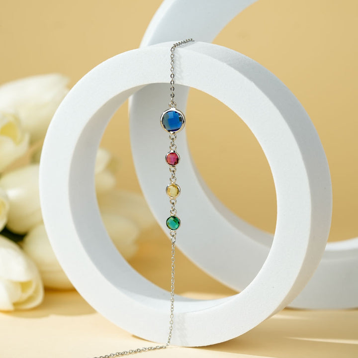 Olivenorma Optional Birthstone Zircon Beaded Pendant Necklace - image 0