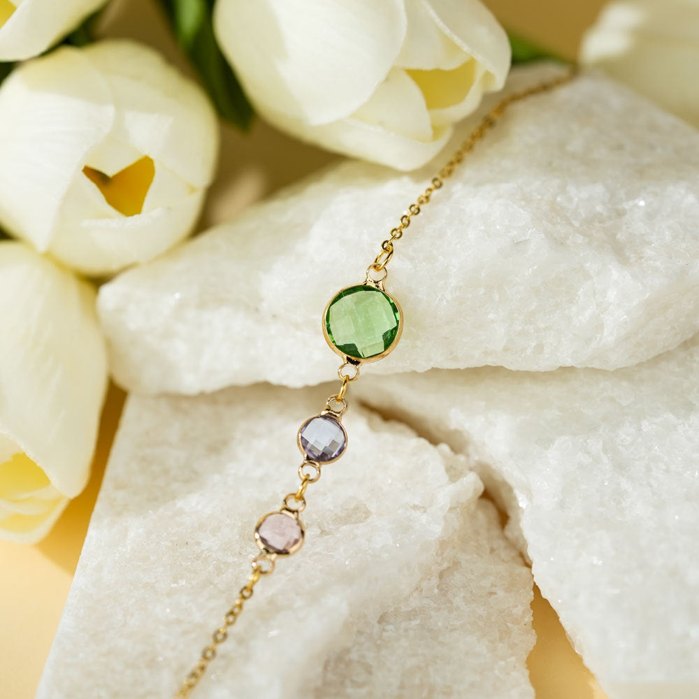 Olivenorma Optional Birthstone Zircon Beaded Pendant Necklace - image 5