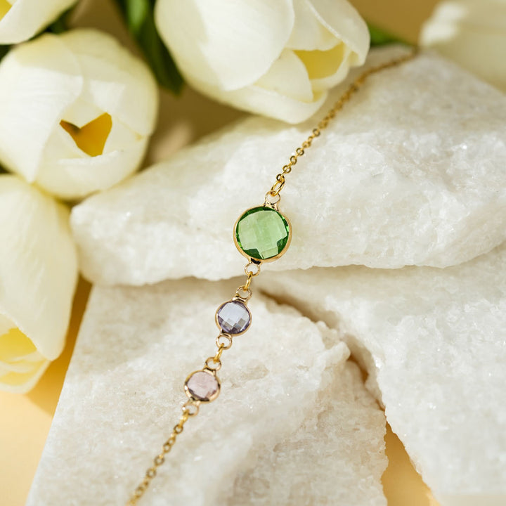 Olivenorma Optional Birthstone Zircon Beaded Pendant Necklace - image 5