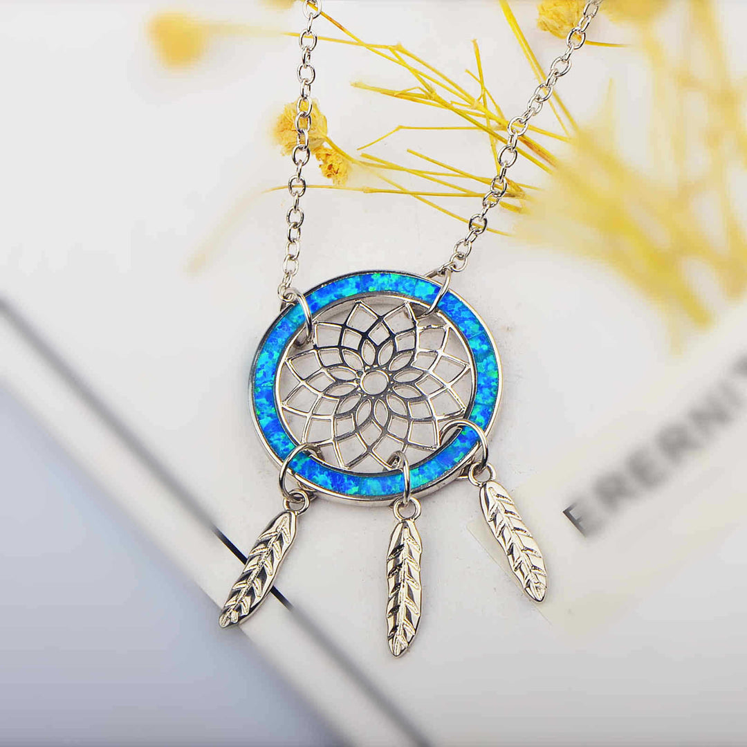 Olivenorma Blue Opal Dream Catcher Necklace - image 3
