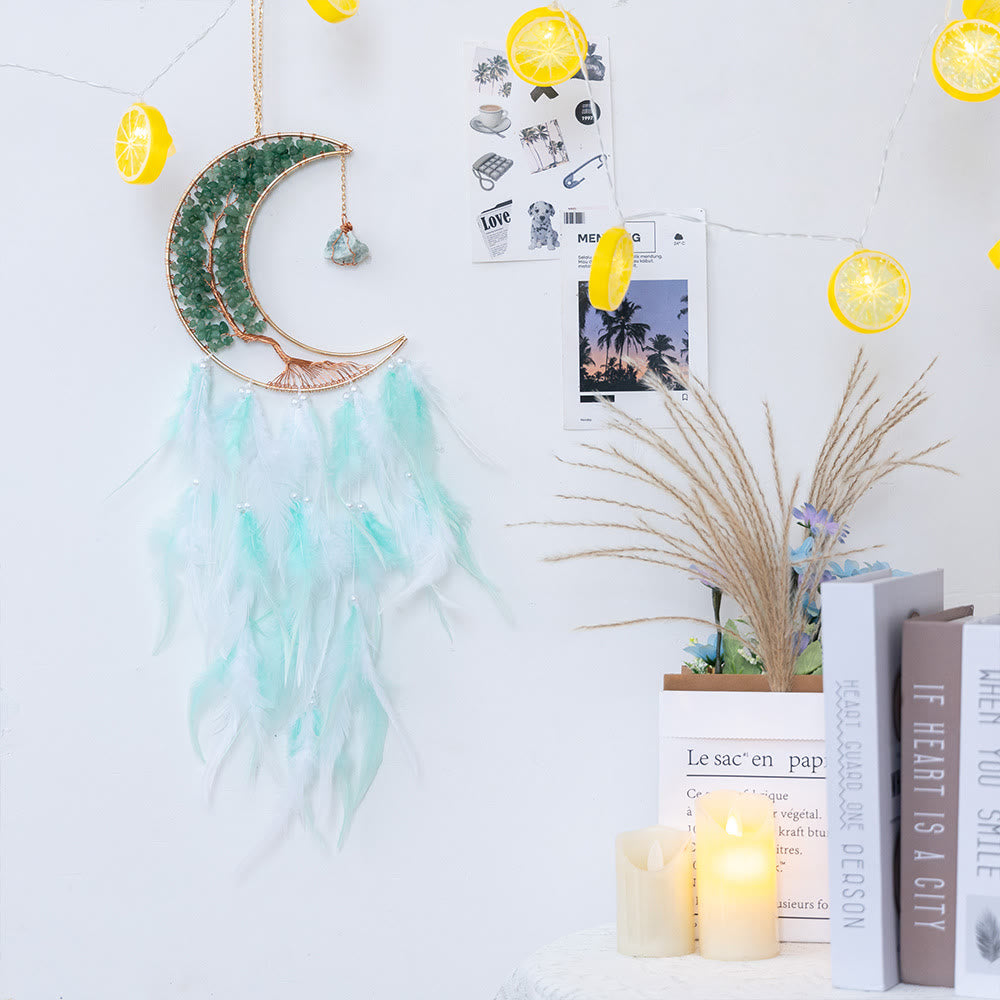Olivenorma Natural Gravel Woven Tree of Life Moon Dream Catcher - image 54
