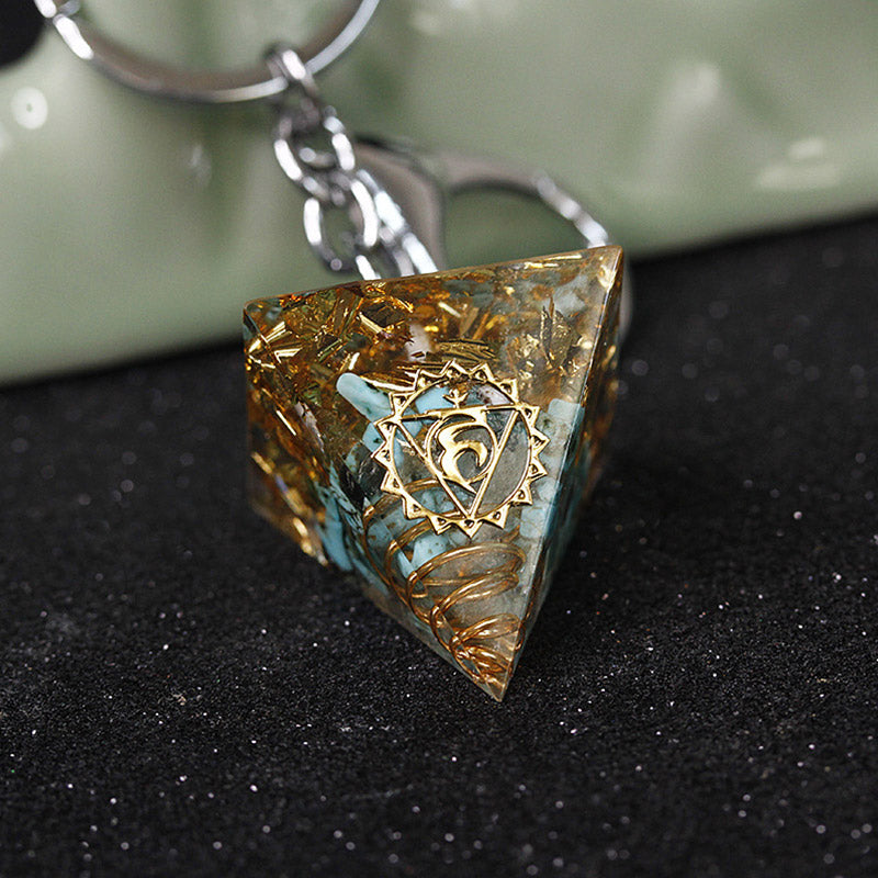Olivenorma Chakra Healing Orgone Pyramid Energy Pendant Keychain  - image 9