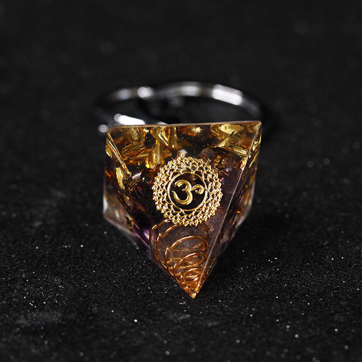 Olivenorma Chakra Healing Orgone Pyramid Energy Pendant Keychain  - image 1