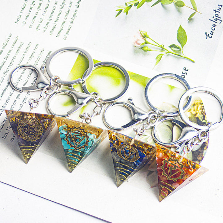 Olivenorma Chakra Healing Orgone Pyramid Energy Pendant Keychain  - image 17