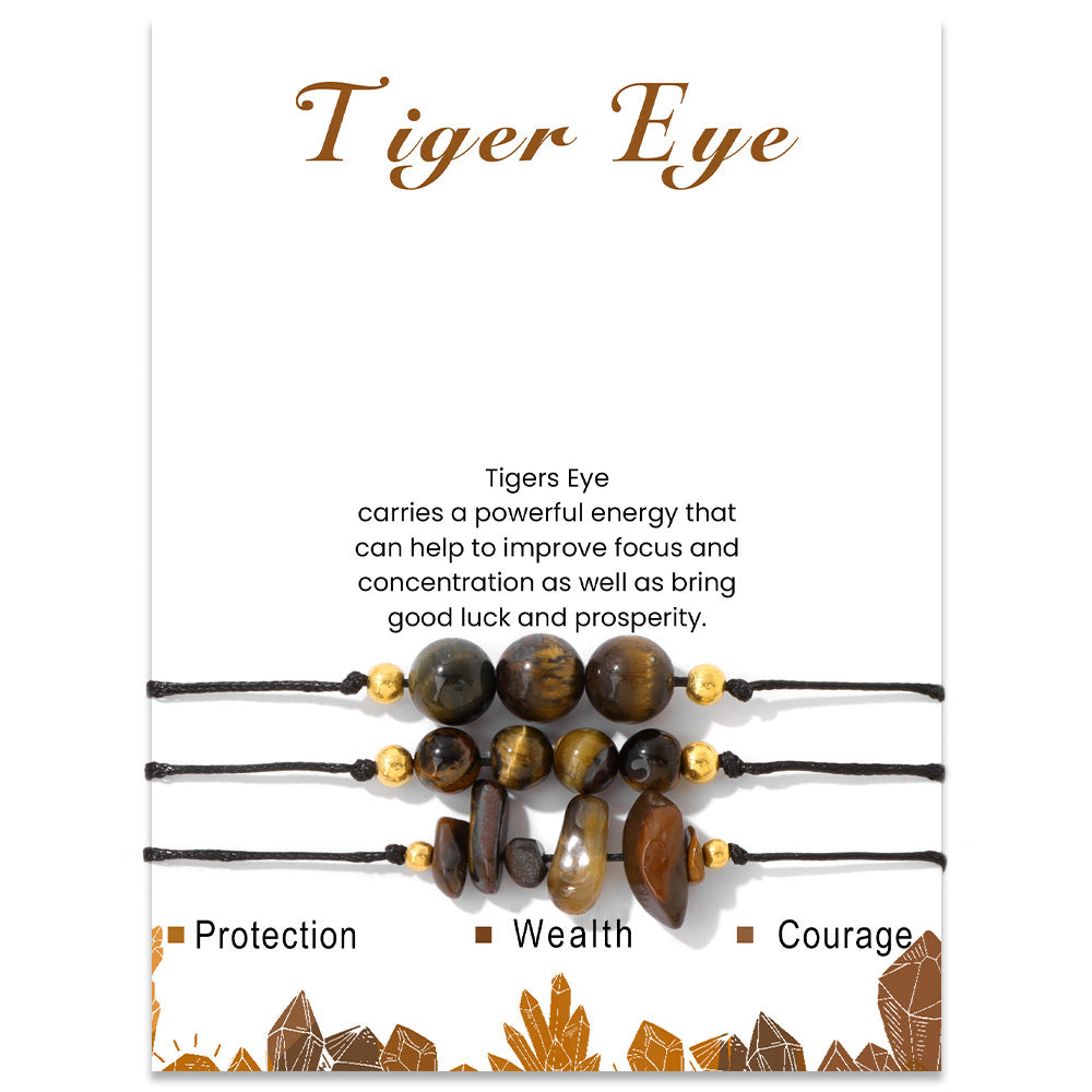 Olivenorma Natural Stone Gravel Bead Bracelet Set - Tiger Eye - image 32