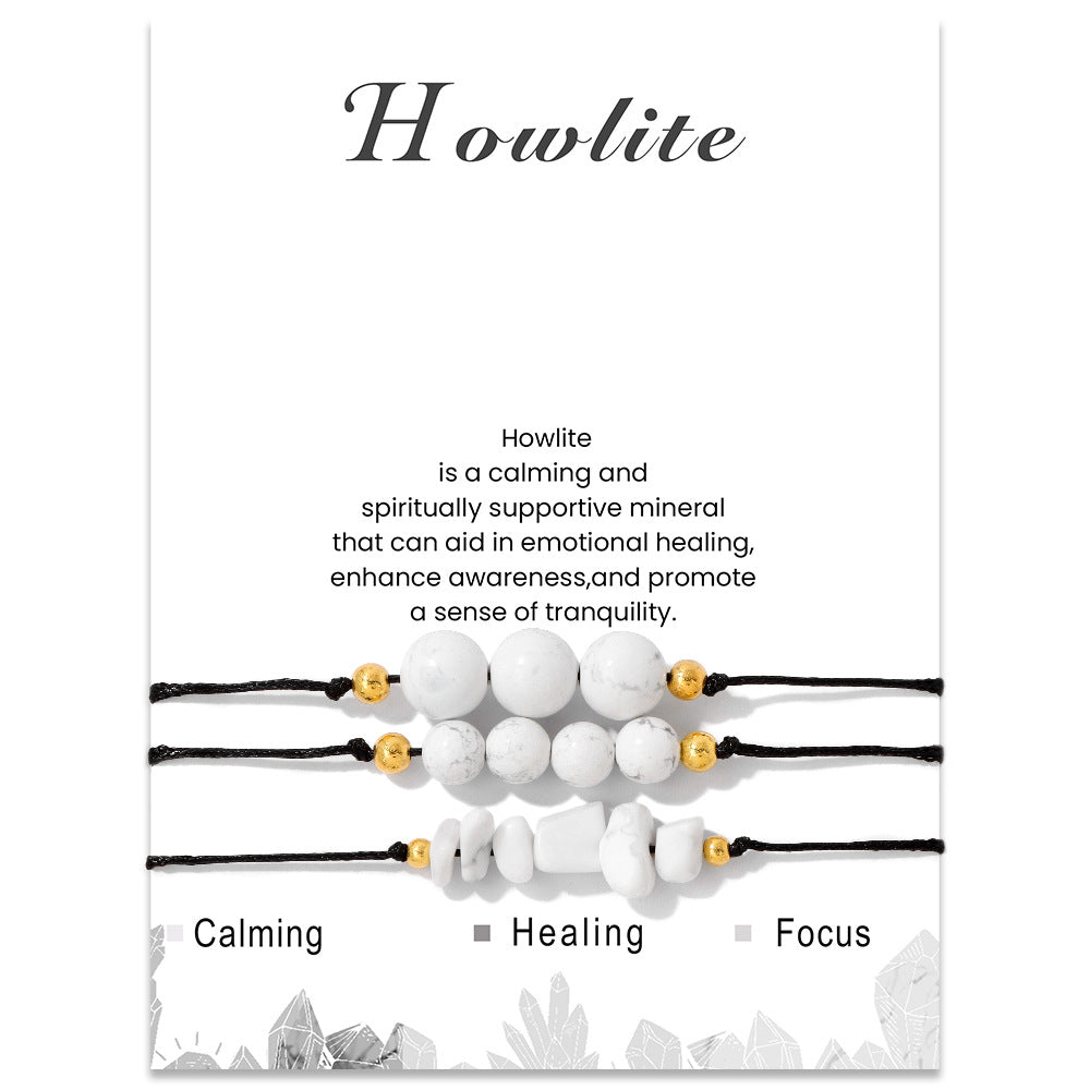 Olivenorma Natural Stone Gravel Bead Bracelet Set - Howlite - image 42