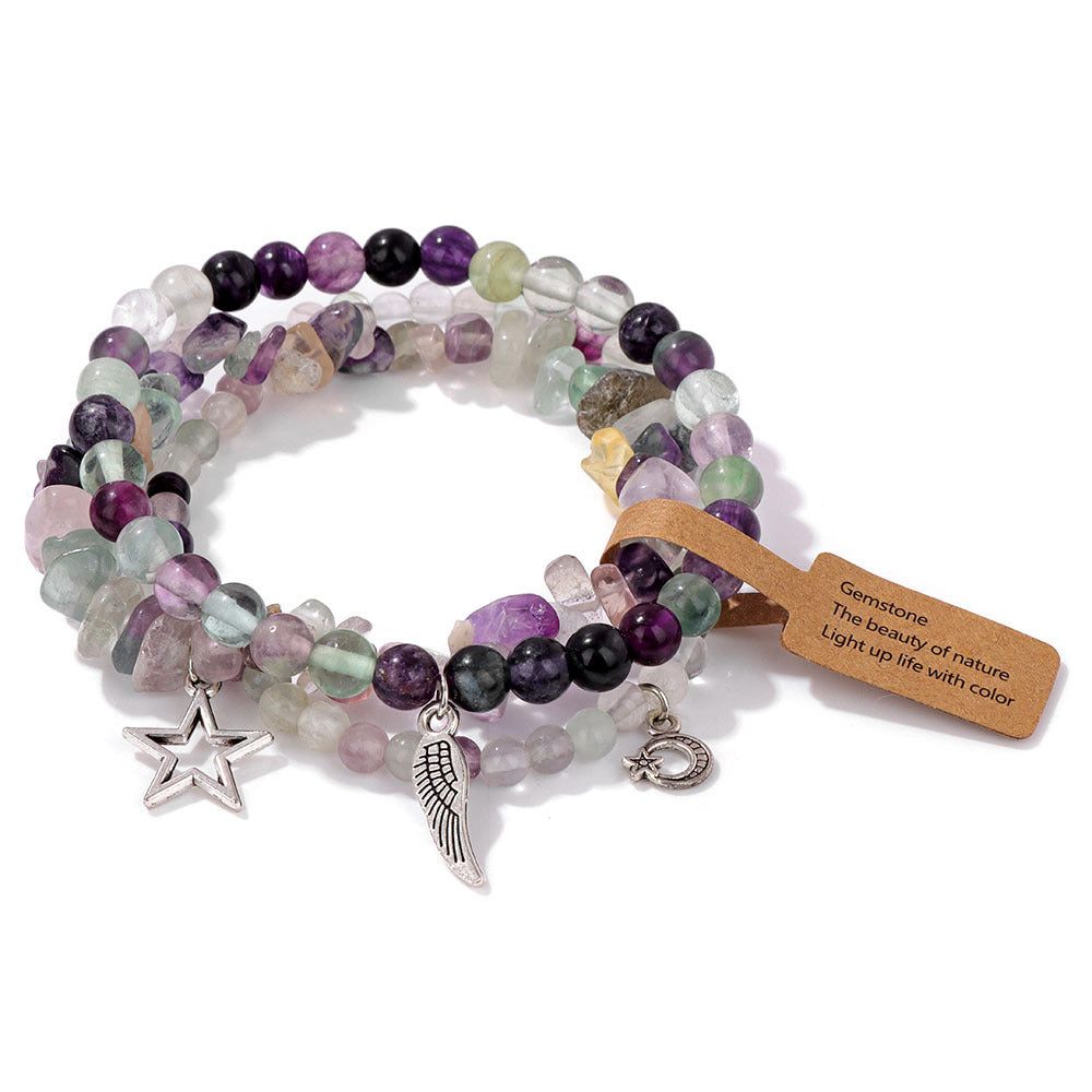 Olivenorma Boho Style Moon Star Pendant Bracelet Set - image 1