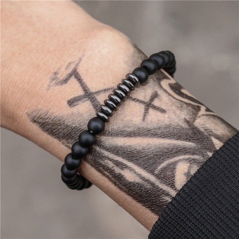 Olivenorma Lava Stone Obsidian Adjustable Men Bracelet - image 11