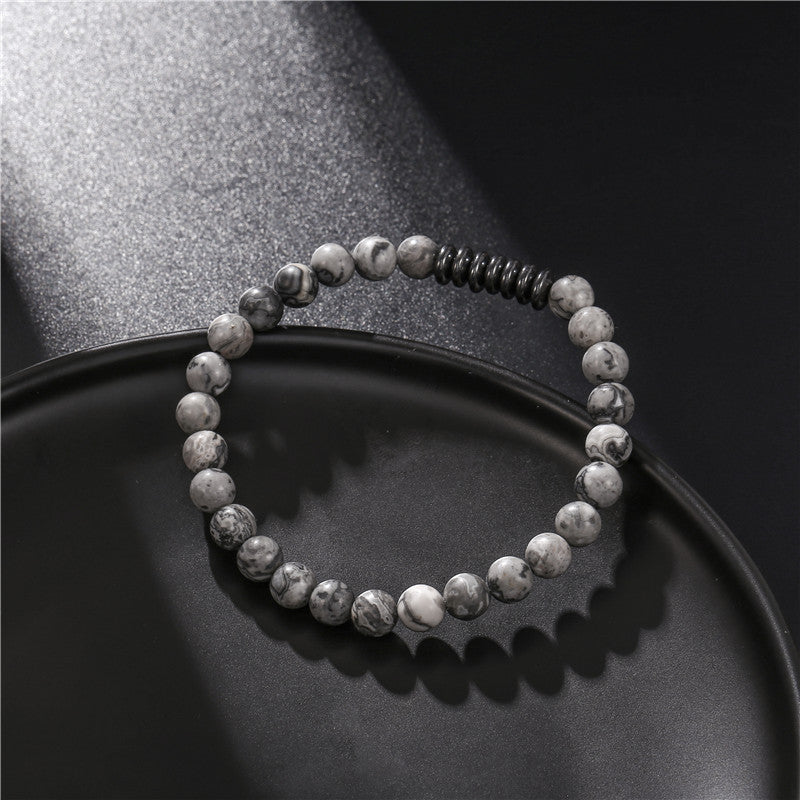 Olivenorma Lava Stone Obsidian Adjustable Men Bracelet - image 9