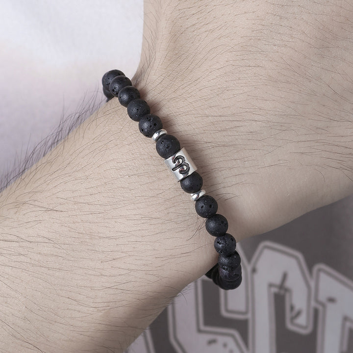 Olivenorma Lava Stone Constellation Handmade Beaded Men Bracelet - image 14