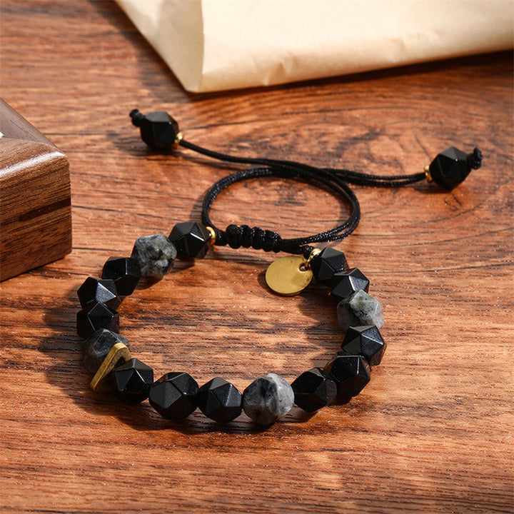 Olivenorma Natural Energy Stone Diamond-Shaped Faceted Adjustable Bracelet - image 10