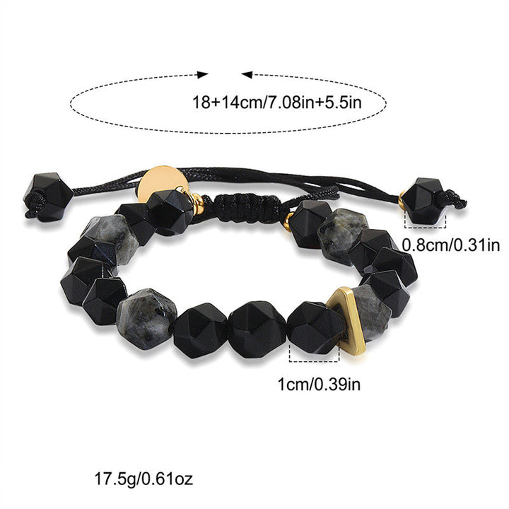 Olivenorma Natural Energy Stone Diamond-Shaped Faceted Adjustable Bracelet - image 12
