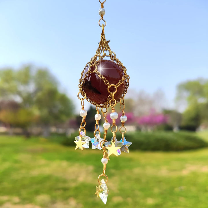 Olivenorma Natural Crystal Original Stone Hanging Pendant Wind Chime - image 6
