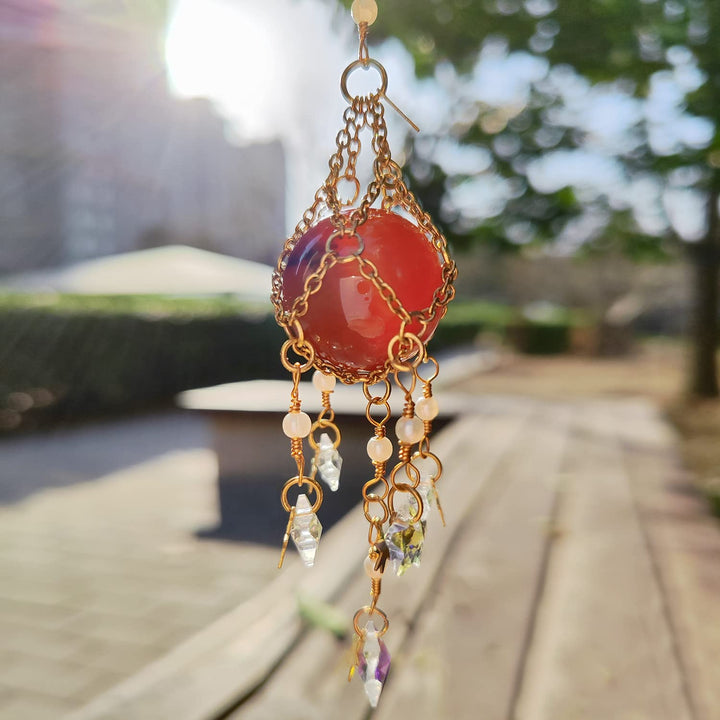 Olivenorma Natural Crystal Original Stone Hanging Pendant Wind Chime - image 7