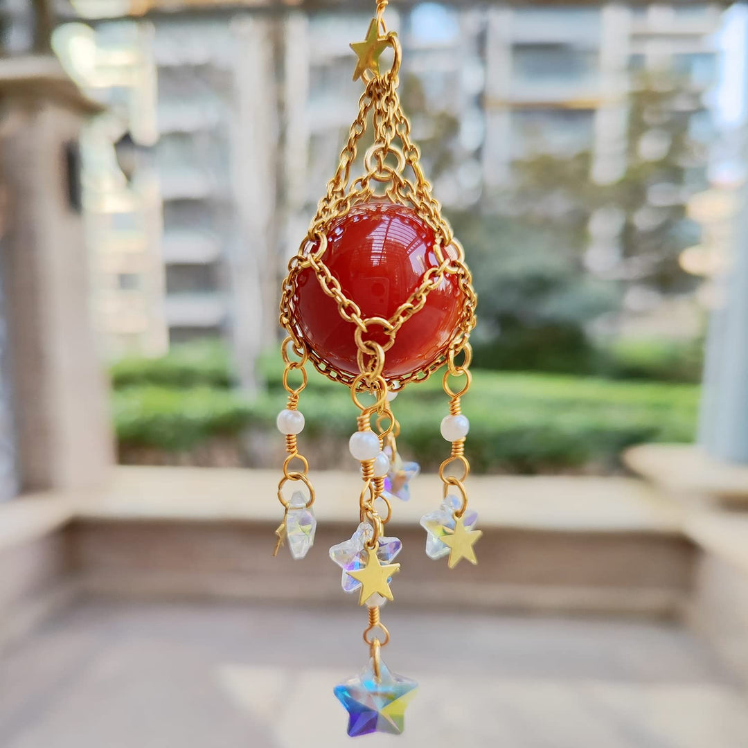 Olivenorma Natural Crystal Original Stone Hanging Pendant Wind Chime - image 8