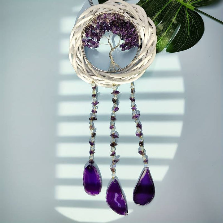 Olivenorma Tree Of Life Crystal Agate Wind Chime - image 4