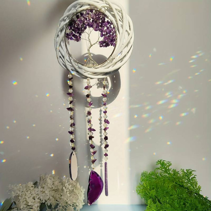 Olivenorma Tree Of Life Crystal Agate Wind Chime - image 2