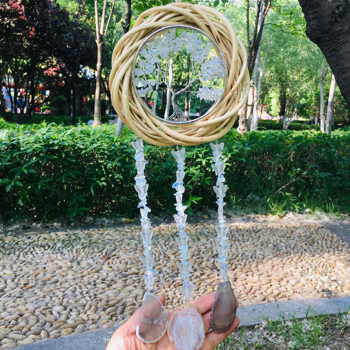 Olivenorma Tree Of Life Crystal Agate Wind Chime - Clear Crystal&White Agate - image 29