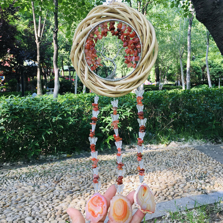 Olivenorma Tree Of Life Crystal Agate Wind Chime - Carnelian - image 33