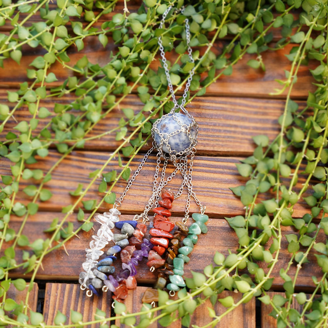 Olivenorma Hand-Woven Natural Crystal Hanging Pendan Wind Chime - image 17