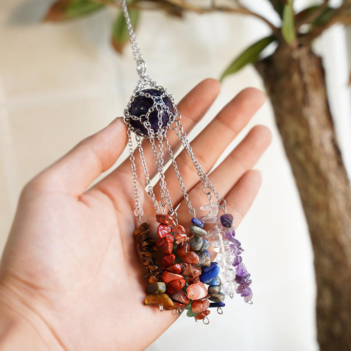 Olivenorma Hand-Woven Natural Crystal Hanging Pendan Wind Chime - image 15