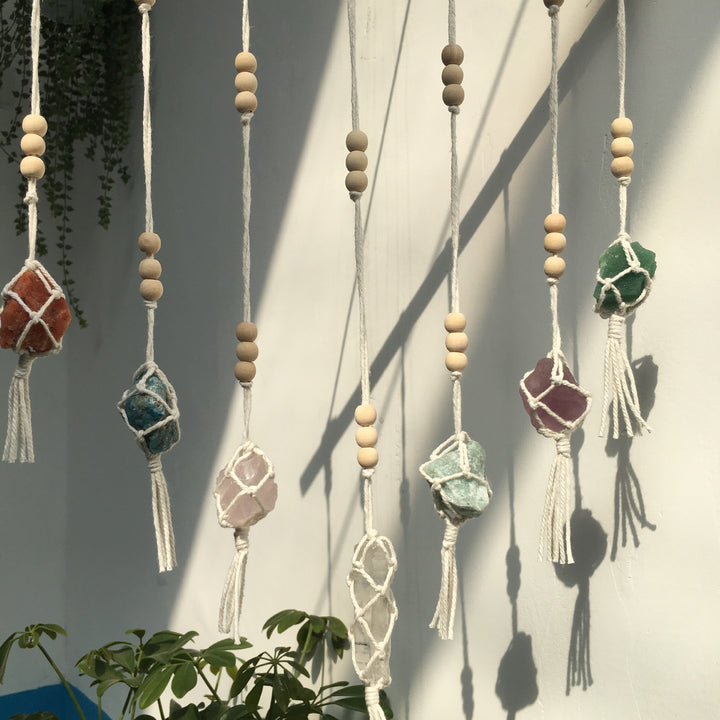 Olivenorma Boho Handwoven Chakra Crystal Pendant Ornaments - image 1