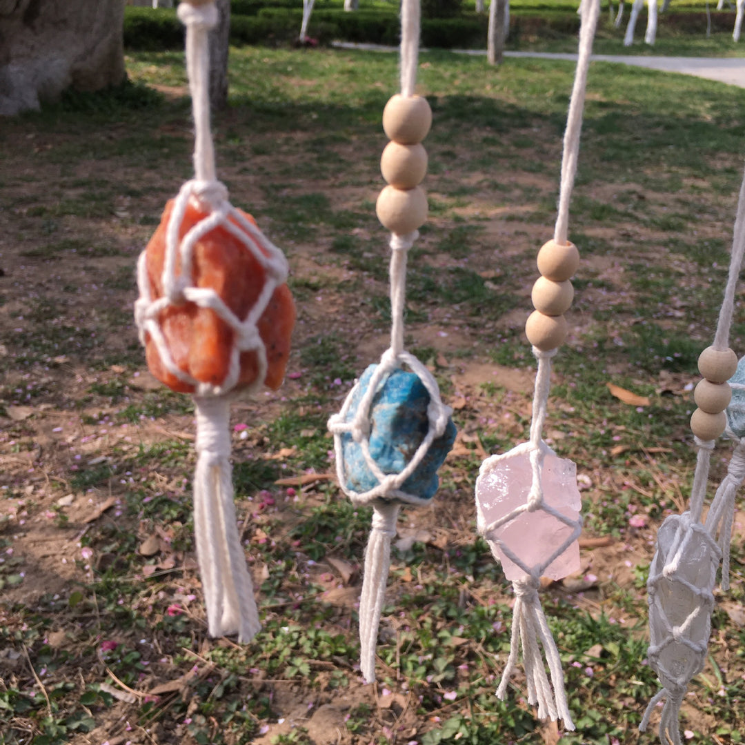 Olivenorma Boho Handwoven Chakra Crystal Pendant Ornaments - image 3
