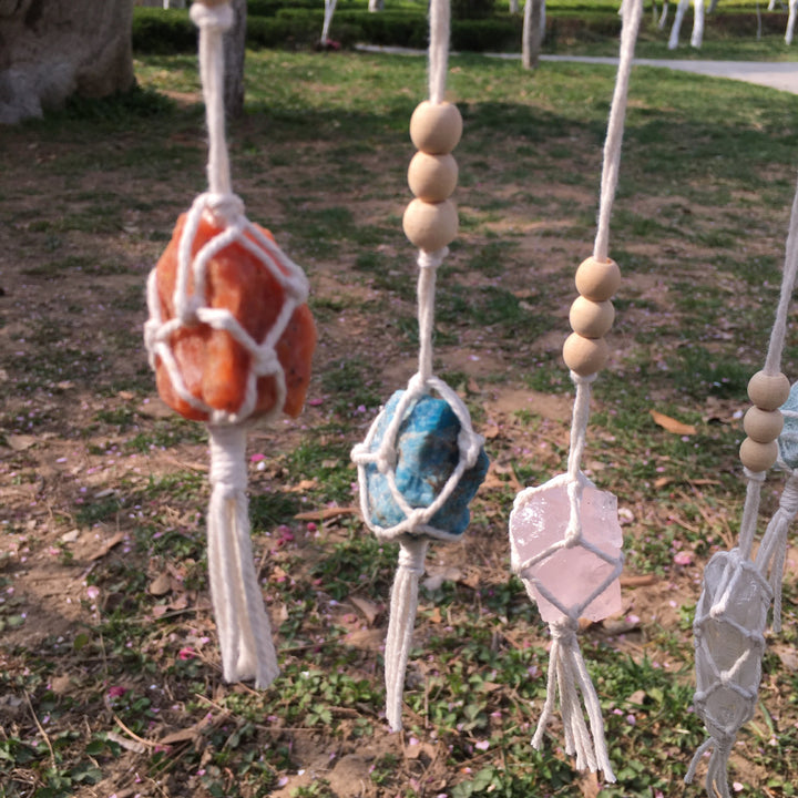 Olivenorma Boho Handwoven Chakra Crystal Pendant Ornaments - image 3