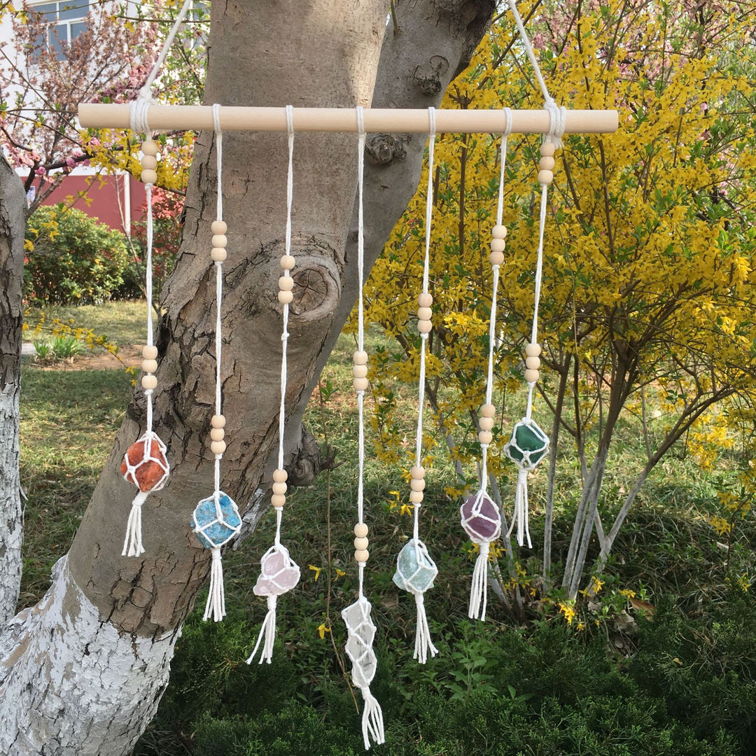 Olivenorma Boho Handwoven Chakra Crystal Pendant Ornaments - image 6