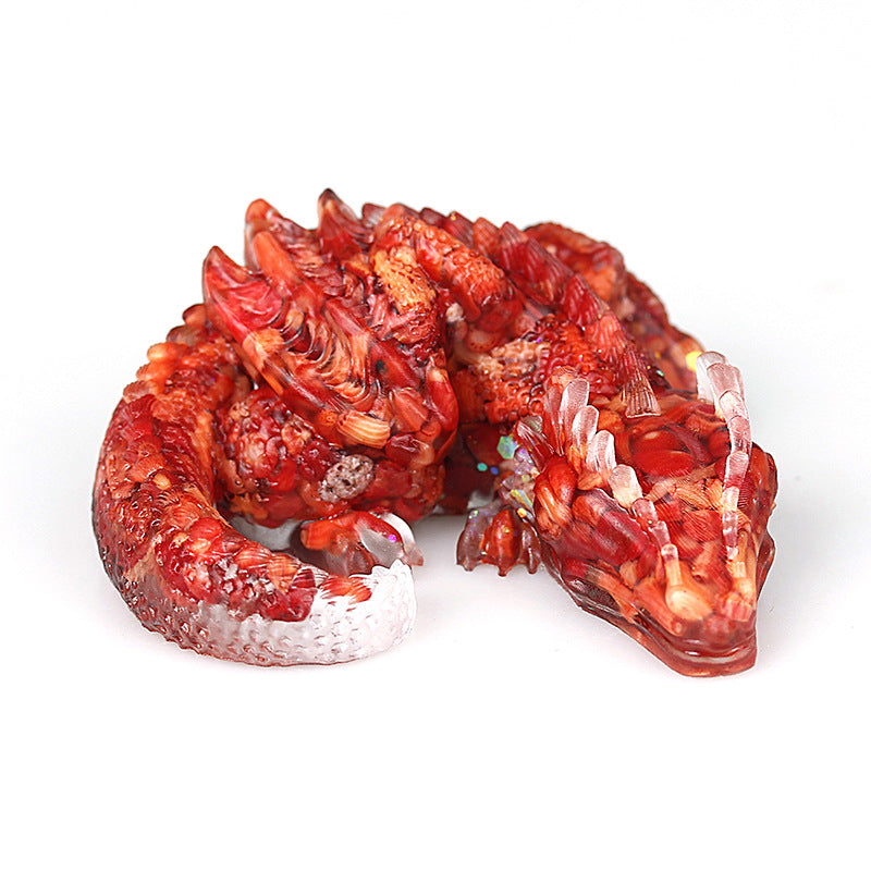 Olivenorma Natural Crystal Gravel Resin Glue Dragon Gemstone Decoration - image 0