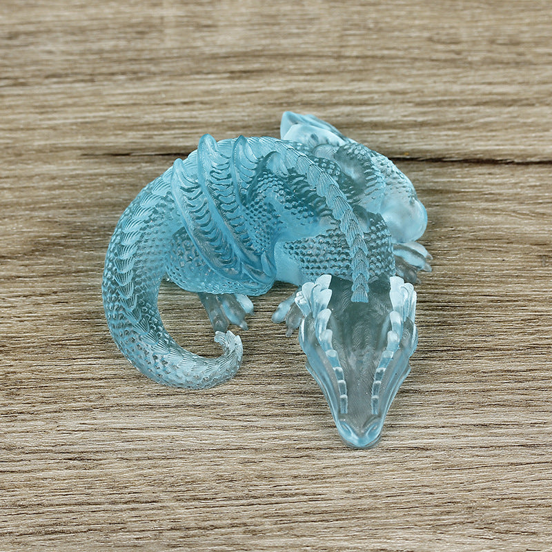Olivenorma Natural Crystal Gravel Resin Glue Dragon Gemstone Decoration - Blue Crystal - image 34