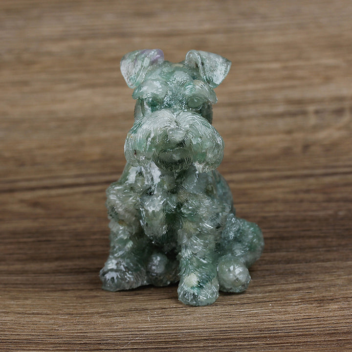 Olivenorma Crystal Resin Schnauzer Dog Ornament Gemstone Decoration - image 16