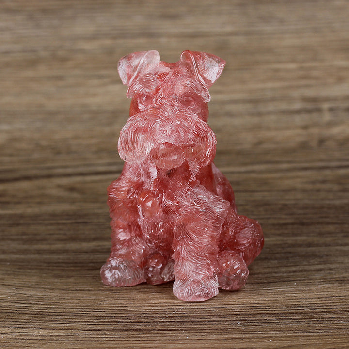 Olivenorma Crystal Resin Schnauzer Dog Ornament Gemstone Decoration - image 19