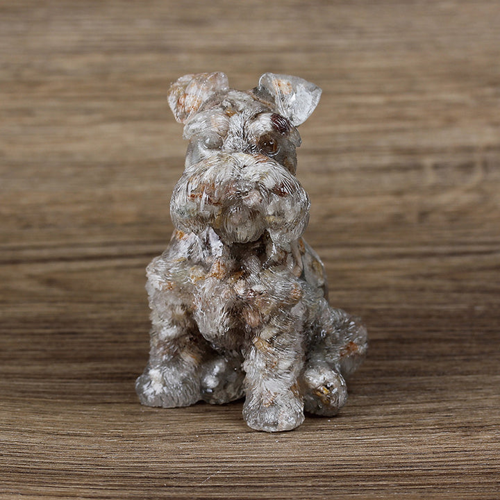 Olivenorma Crystal Resin Schnauzer Dog Ornament Gemstone Decoration - image 22